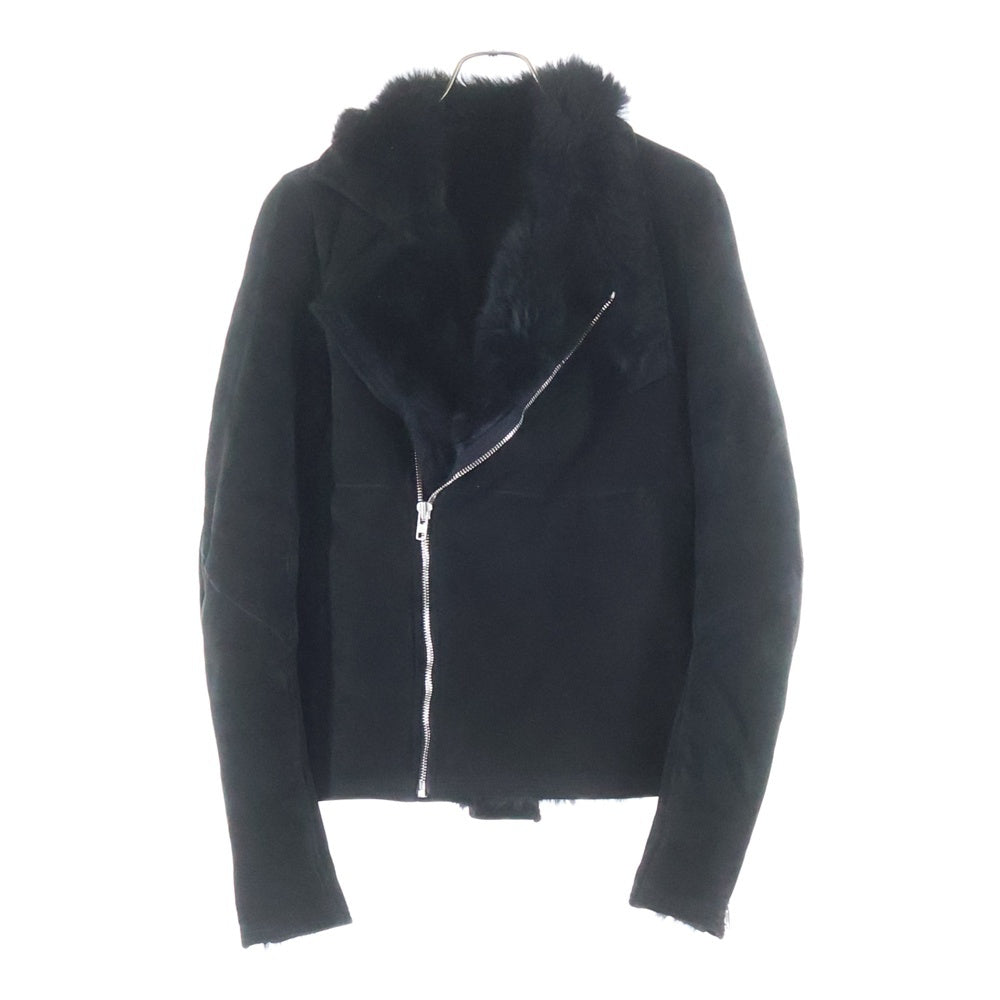 Rick Owens(リックオウエンス) 15AW ラムレザー ムートンシェアリング ファージャケット アウター RU15F7787-LSHV ブラック