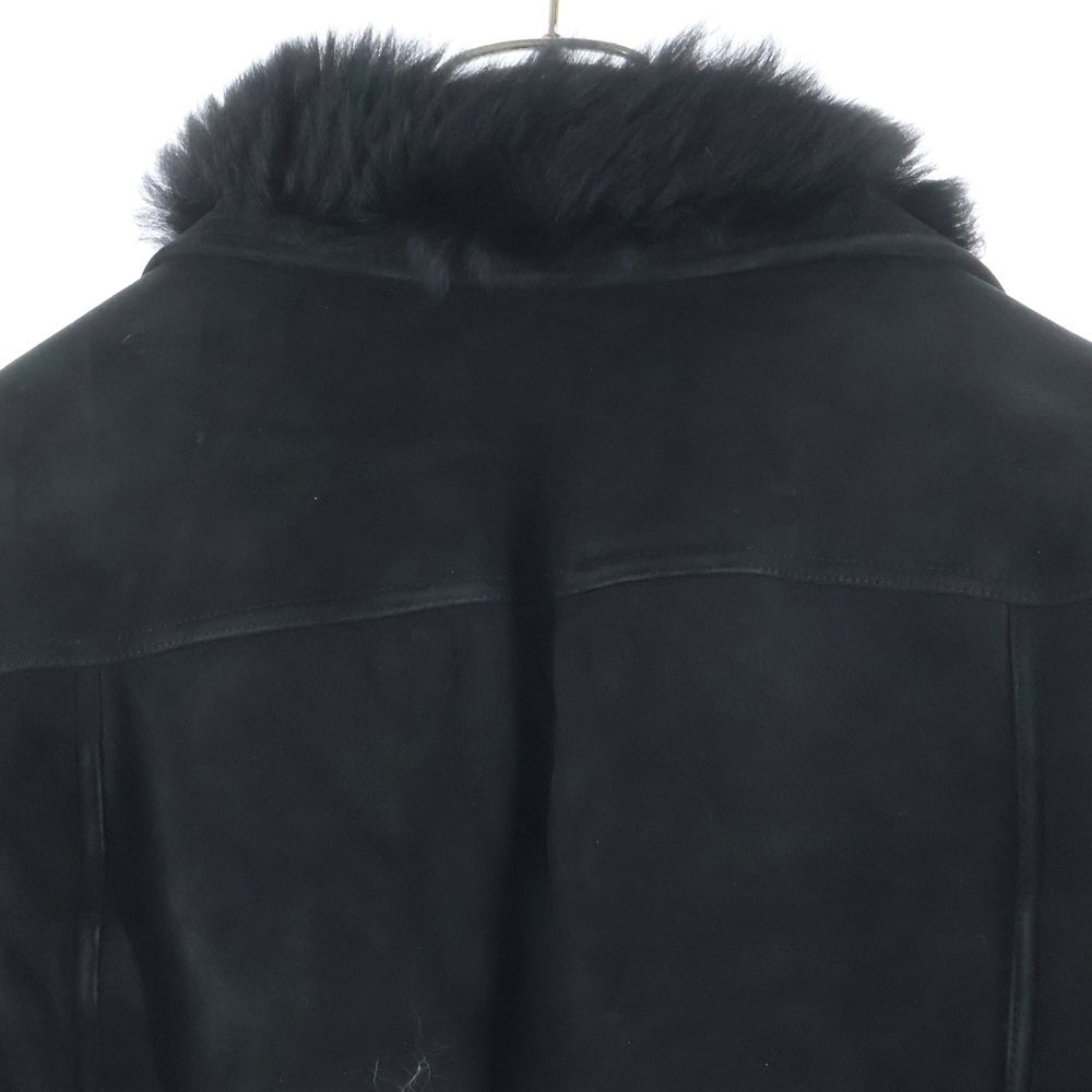 Rick Owens(リックオウエンス) 15AW ラムレザー ムートンシェアリング ファージャケット アウター RU15F7787-LSHV ブラック