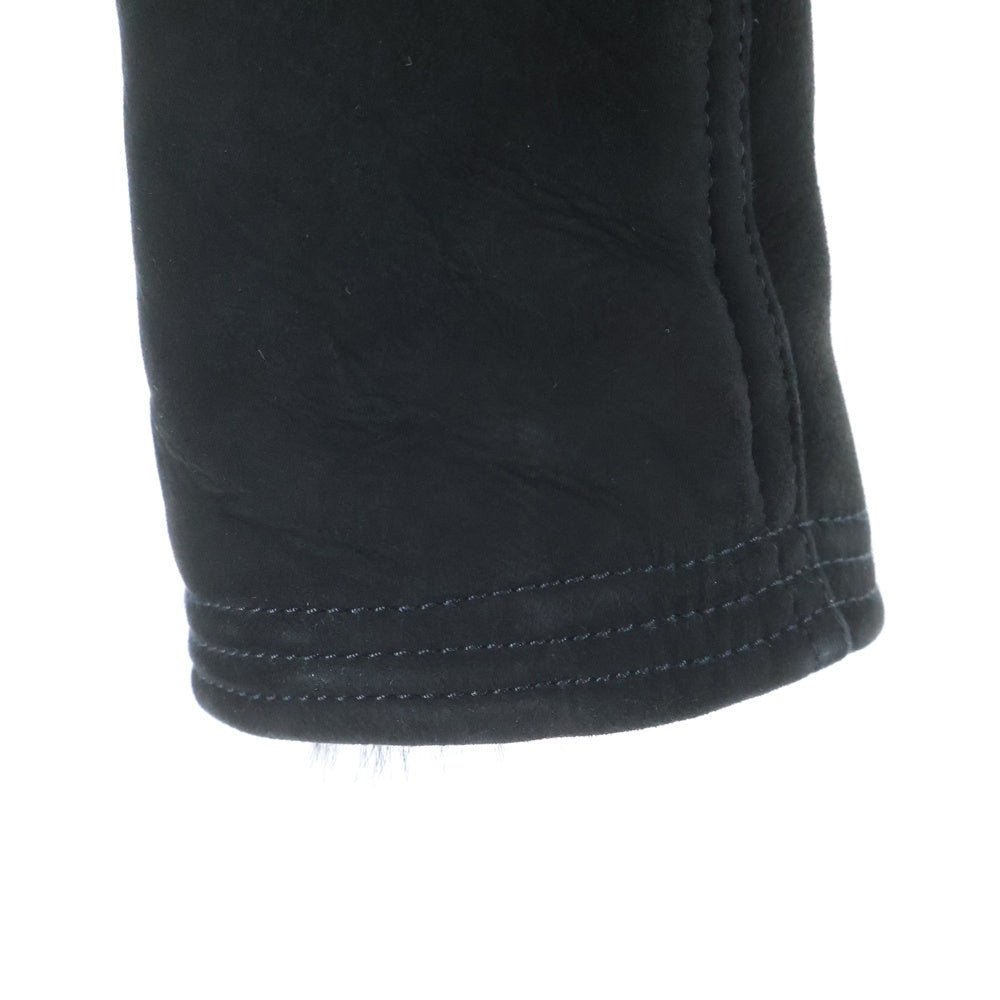 Rick Owens(リックオウエンス) 15AW ラムレザー ムートンシェアリング ファージャケット アウター RU15F7787-LSHV ブラック