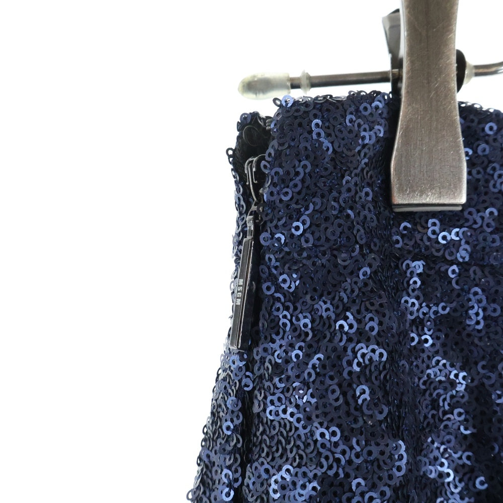 MSGM(エムエスジーエム) スパンコールデザイン ミディアム丈 タイトスカート 1941MDDD06 ネイビー レディース