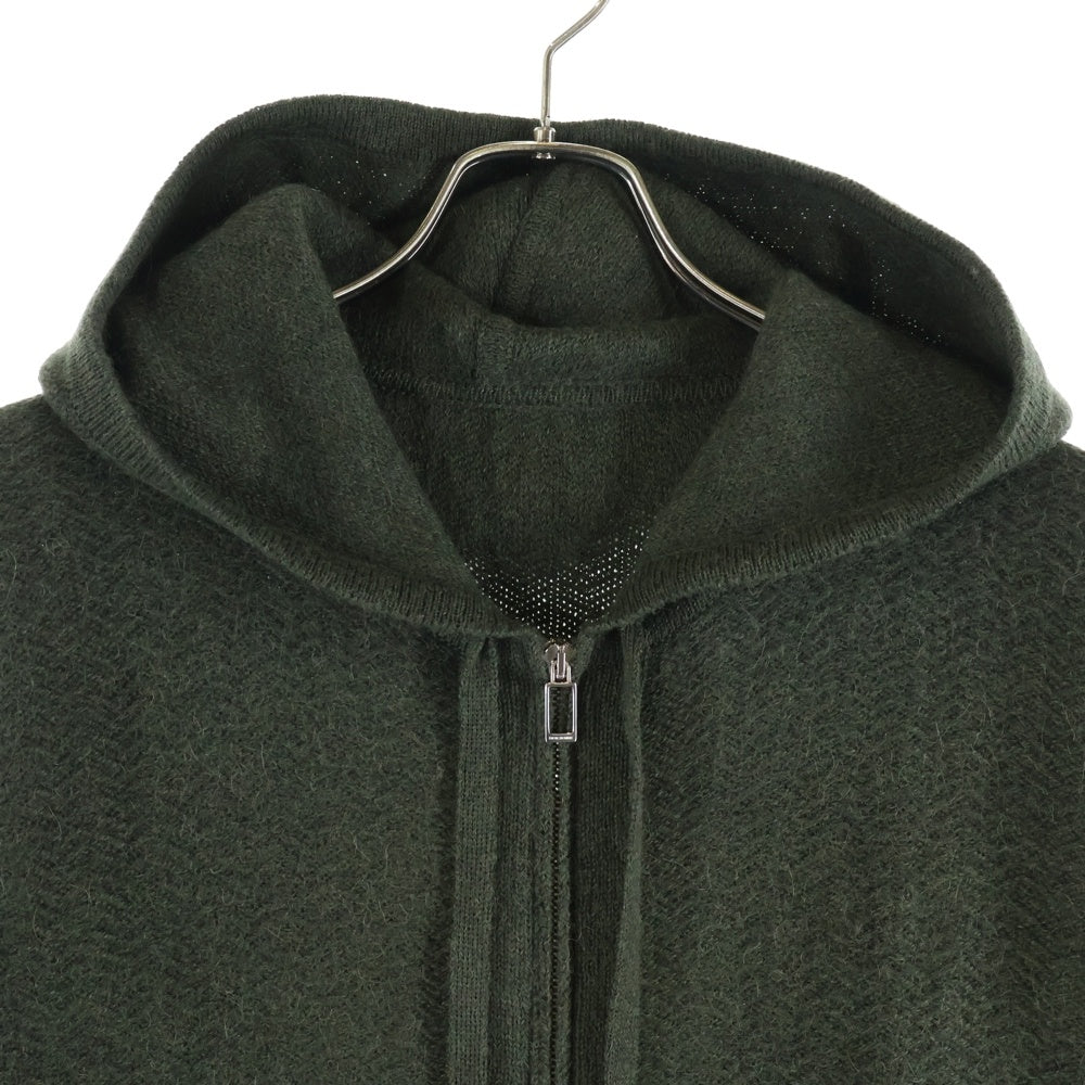 Christian Dior(クリスチャンディオール) フード付き ウール ジップアップ ニット カーディガン 233M254AT510 カーキ