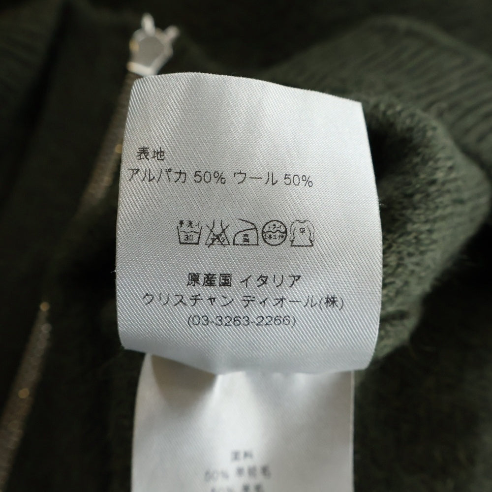 Christian Dior(クリスチャンディオール) フード付き ウール ジップアップ ニット カーディガン 233M254AT510 カーキ