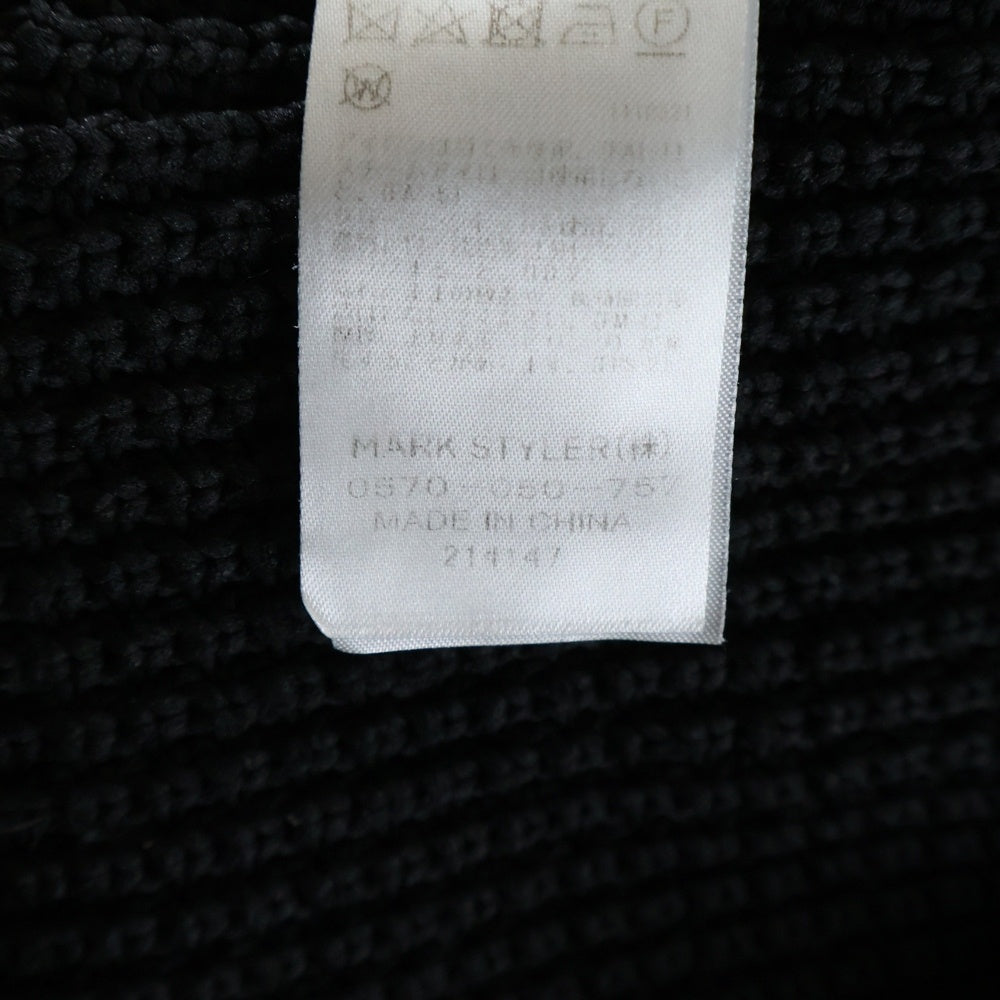 UN3D.(アンスリード) クロスデザイン ショートニット クロップド セーター 522222601501 ブラック レディース