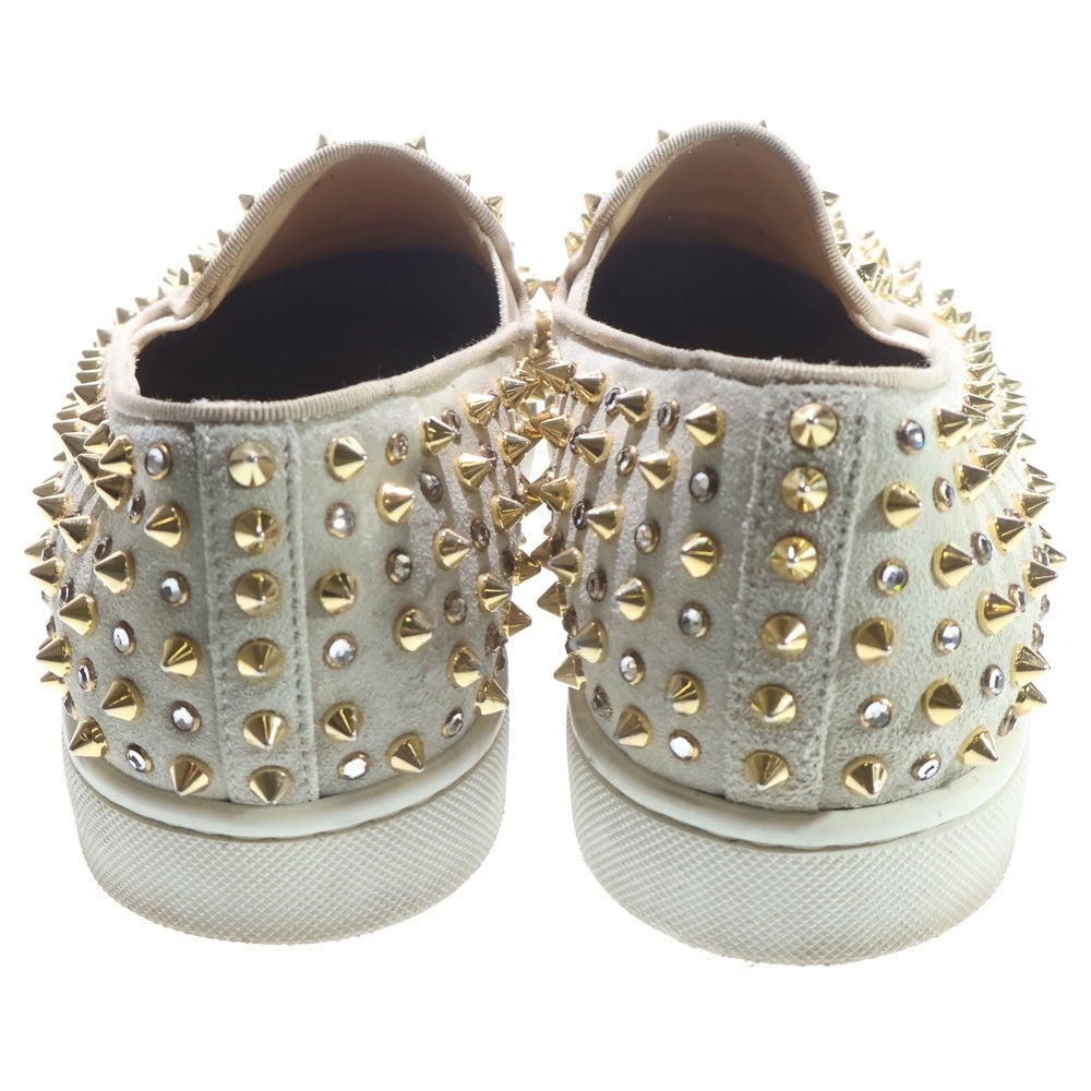 CHRISTIAN LOUBOUTIN(クリスチャンルブタン) ローラーボート スタッズデザイン シューズ ベージュ/ゴールド