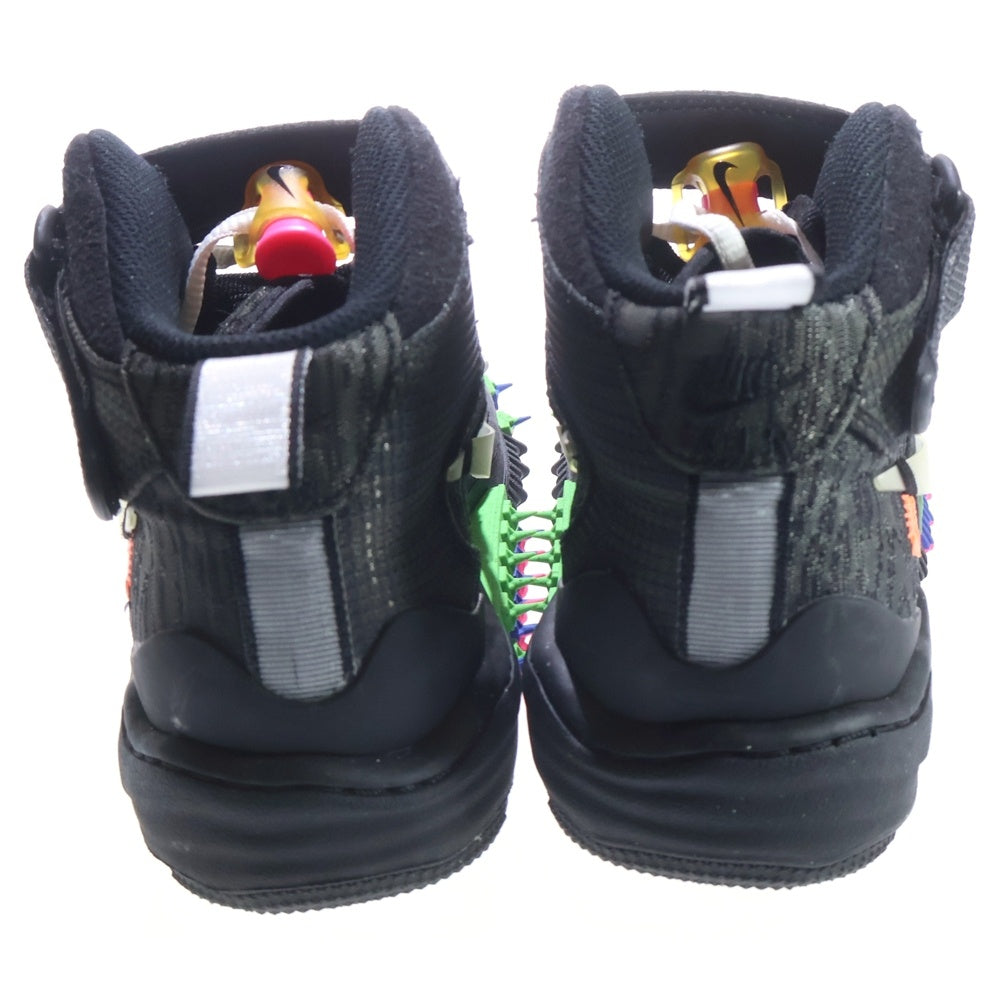 NIKE(ナイキ) ×Off-White AIR FORCE 1 MID オフホワイト エアフォース1 ミッドカットスニーカー レディース ブラック US6.5/24.5cm DO6290-001