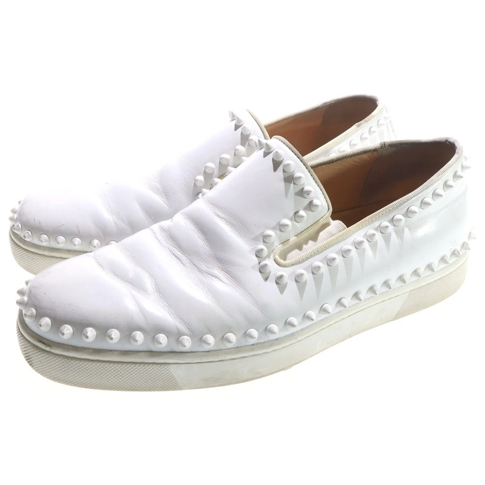 CHRISTIAN LOUBOUTIN(クリスチャンルブタン) ピックボート スタッズデザイン シューズ ホワイト