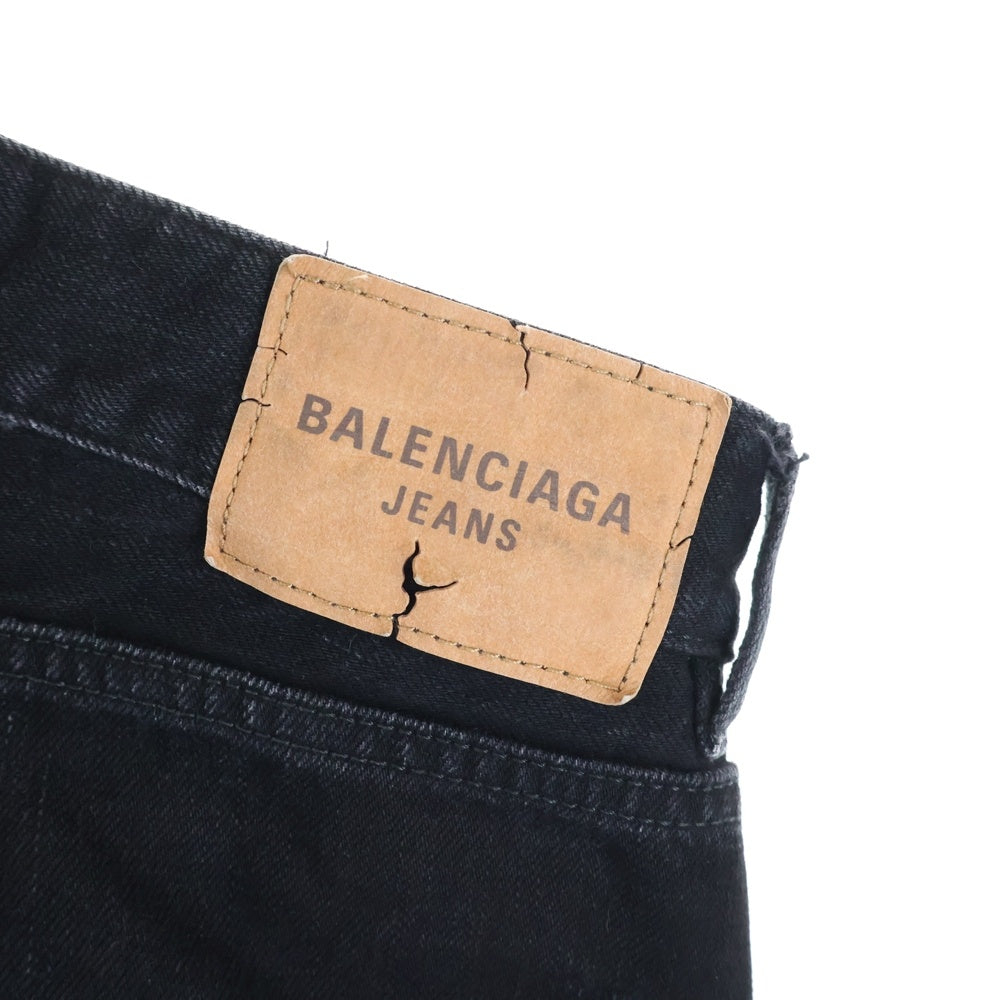BALENCIAGA(バレンシアガ) 24AW Cut Up Baggy Denim Pants カットアップ ダメージ加工バギーデニムパンツ 805094 TRW93 ブラック/インディゴ