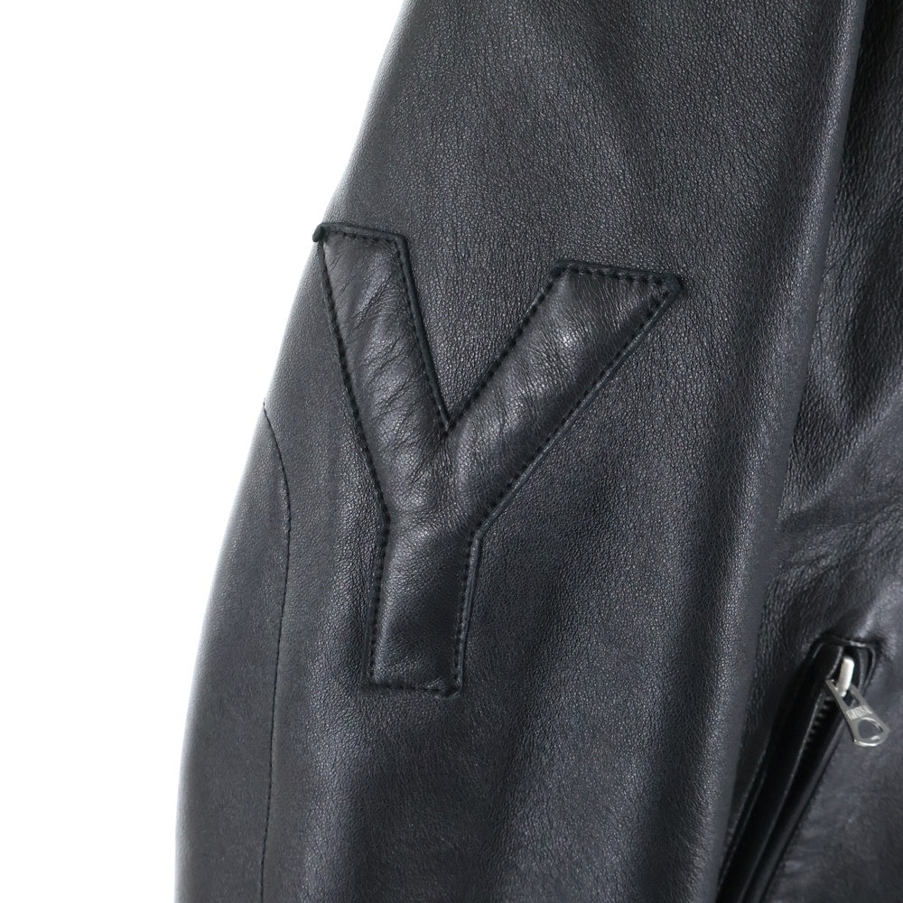 s'yte(サイト) SEMI-VEGETABLE TANNED SHEEP LEATHER COLLARLESS MOTORCYCLE JACKET セミベジタブルタンニンシープレザー カラーレスモーターサイクルジャケット UY-Y01-702