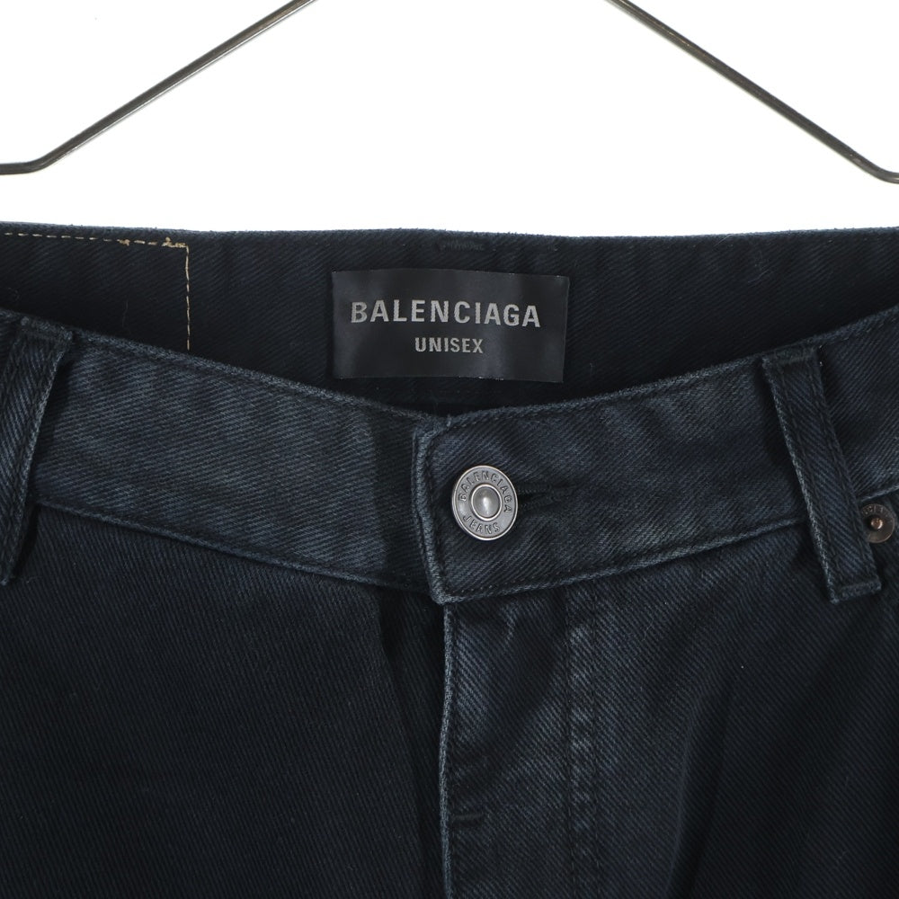 BALENCIAGA(バレンシアガ) 23AW ソフトレフトハンド ワイドカーゴデニムパンツ ブラック 767971 TNW11