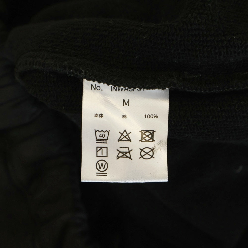 Innocence NYC(イノセンス) Waxed Oil Sweat Pants ワックスドオイルスウェットパンツ ロゴ刺繍コーティング加工スウェットパンツ ブラック