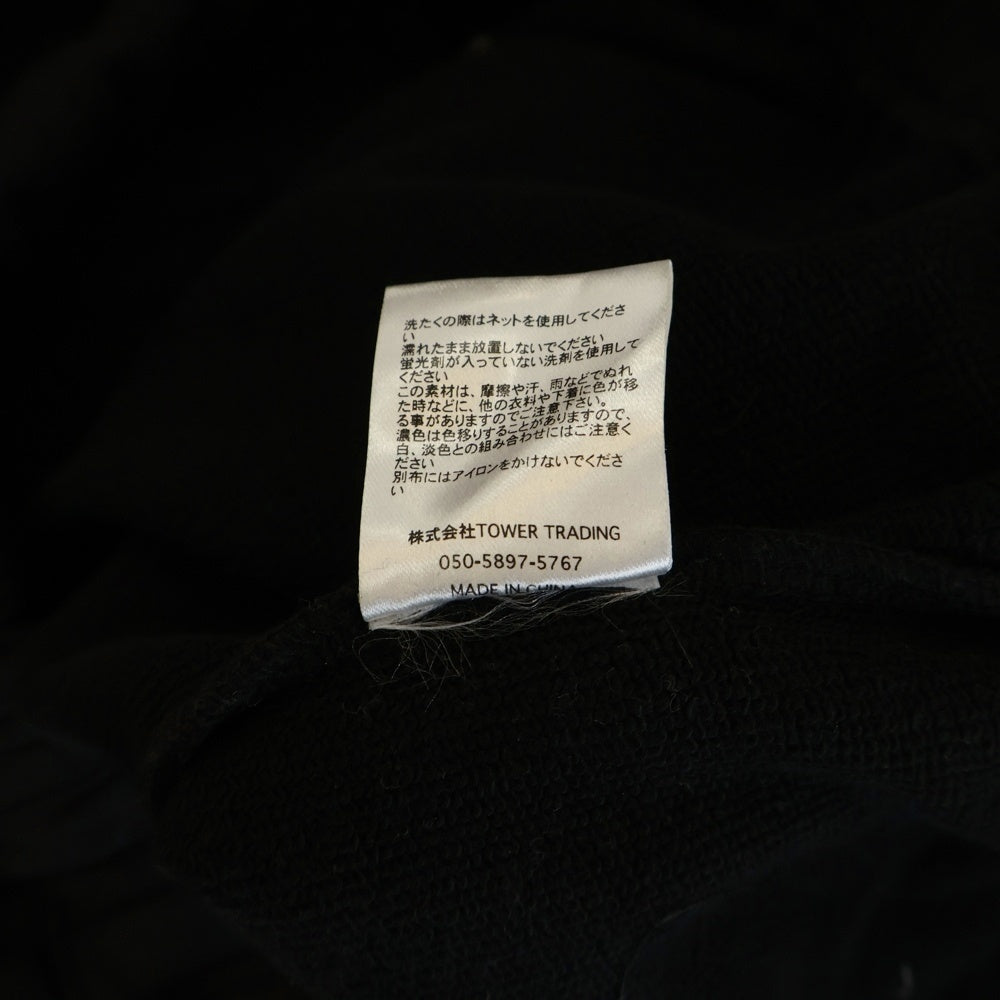 Innocence NYC(イノセンス) Waxed Oil Sweat Pants ワックスドオイルスウェットパンツ ロゴ刺繍コーティング加工スウェットパンツ ブラック