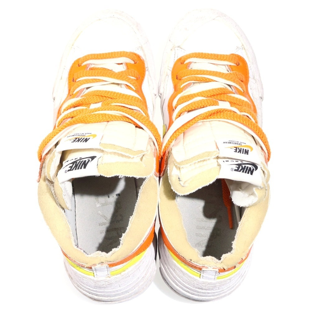 NIKE(ナイキ) ×sacai BLAZER LOW MAGMA ORANGE DD1877-100 サカイ ブレザー ローカットスニーカー US8/26cm ホワイト/オレンジ