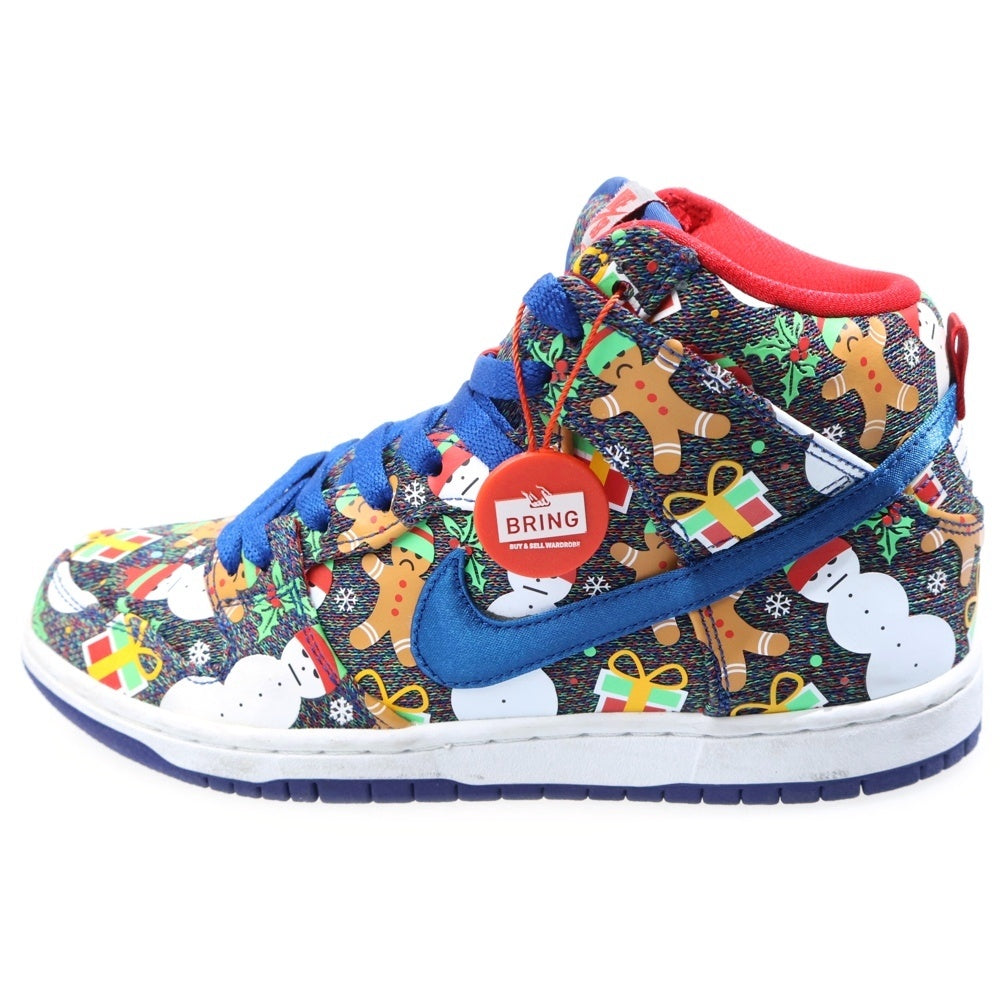 NIKE SB(ナイキエスビー) ×CONCEPTS DUNK HIGH UGLY CHRISTMAS SWEATER コンセプツ ダンク アグリー クリスマスセーター ハイカットスニーカー マルチ US7/25cm 881758-446