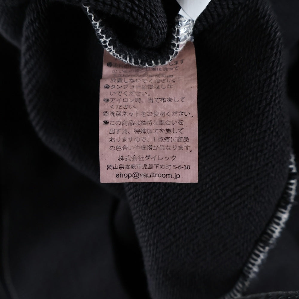 VAULTROOM(ボルトルーム) FF14 KRILE & Y SHTOLA アニメ刺繍 プルオーバー パーカー スウェット ブラック