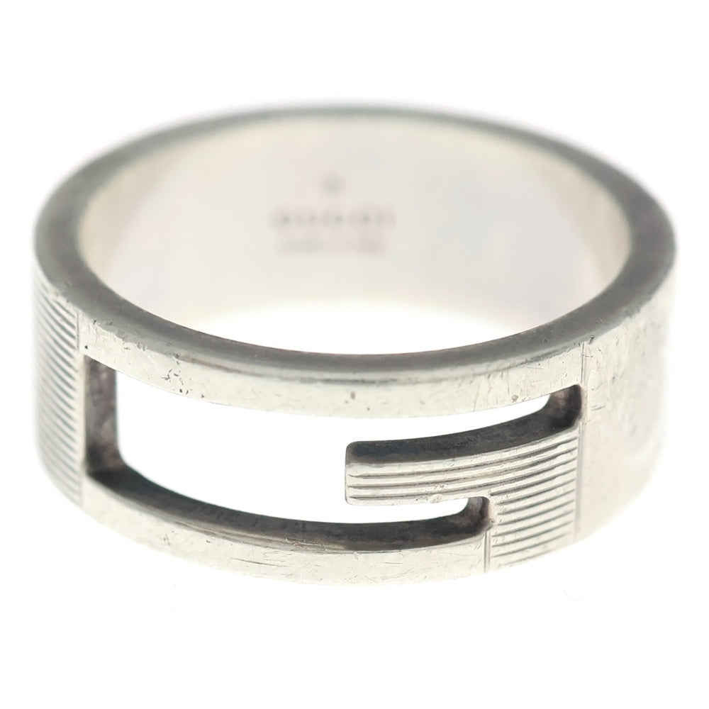 GUCCI(グッチ) Branded G Ring ブランデッドGリング ロゴカットアウトリング Ag925 19号 シルバー