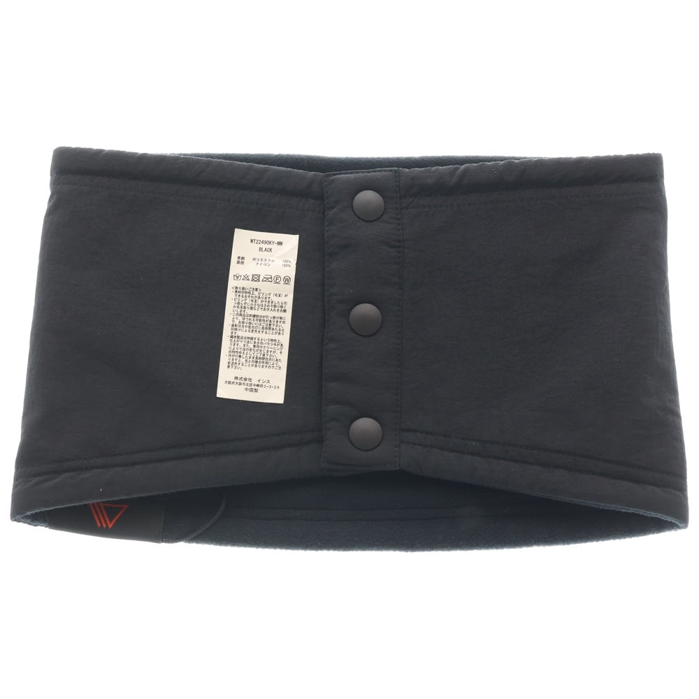 mastermind JAPAN(マスターマインドジャパン) ロゴ刺繍 リバーシブル ネックウォーマー ブラック WT22490KY-MM