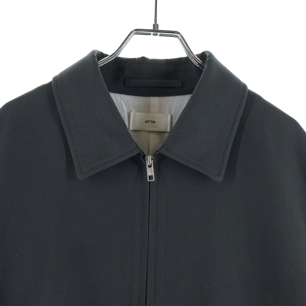 ATON(エイトン) Back Satin Harrington Jacket シップアップ ハリントン ジャケット アウター グレー
