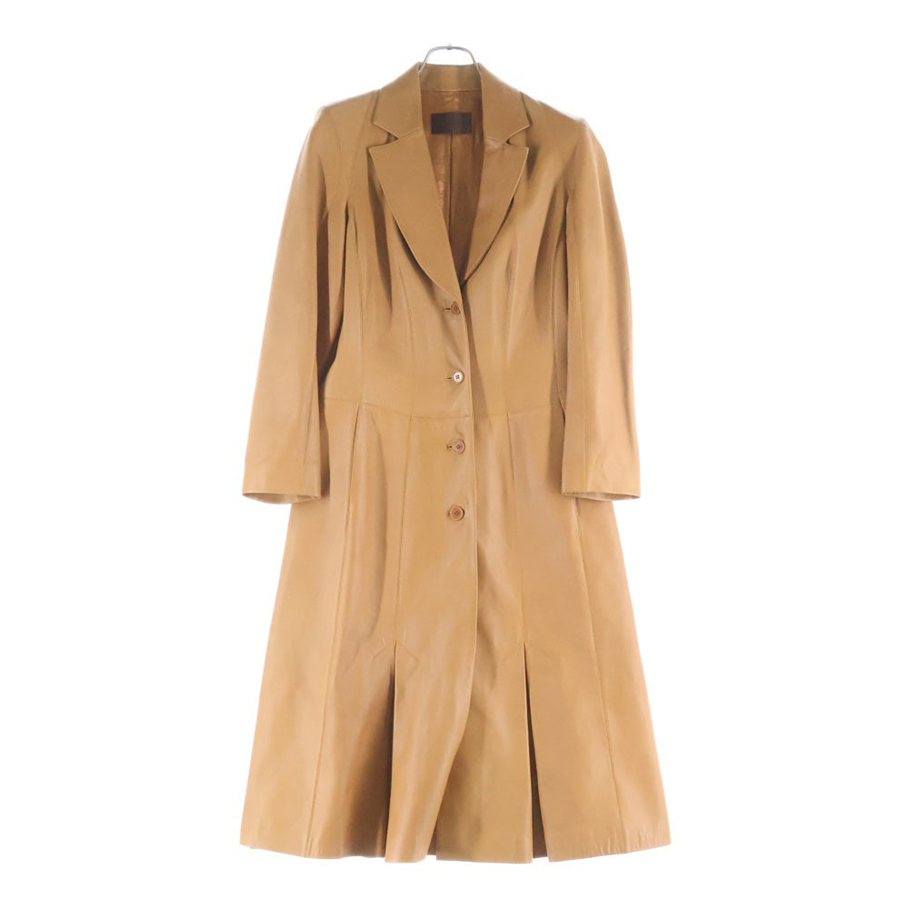 LOEWE(ロエベ) ラムレザー ロングコート キャメル レディース