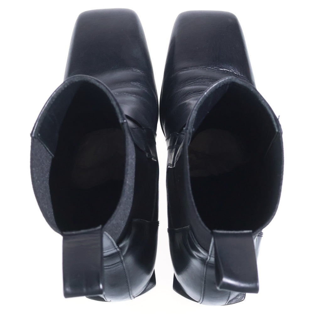Rick Owens(リックオウエンス) 23AW LUXOR HEELED SLIVER ヒールドスリバー スクエアトゥチェルシーブーツ ブラック RU02C7820 LGE