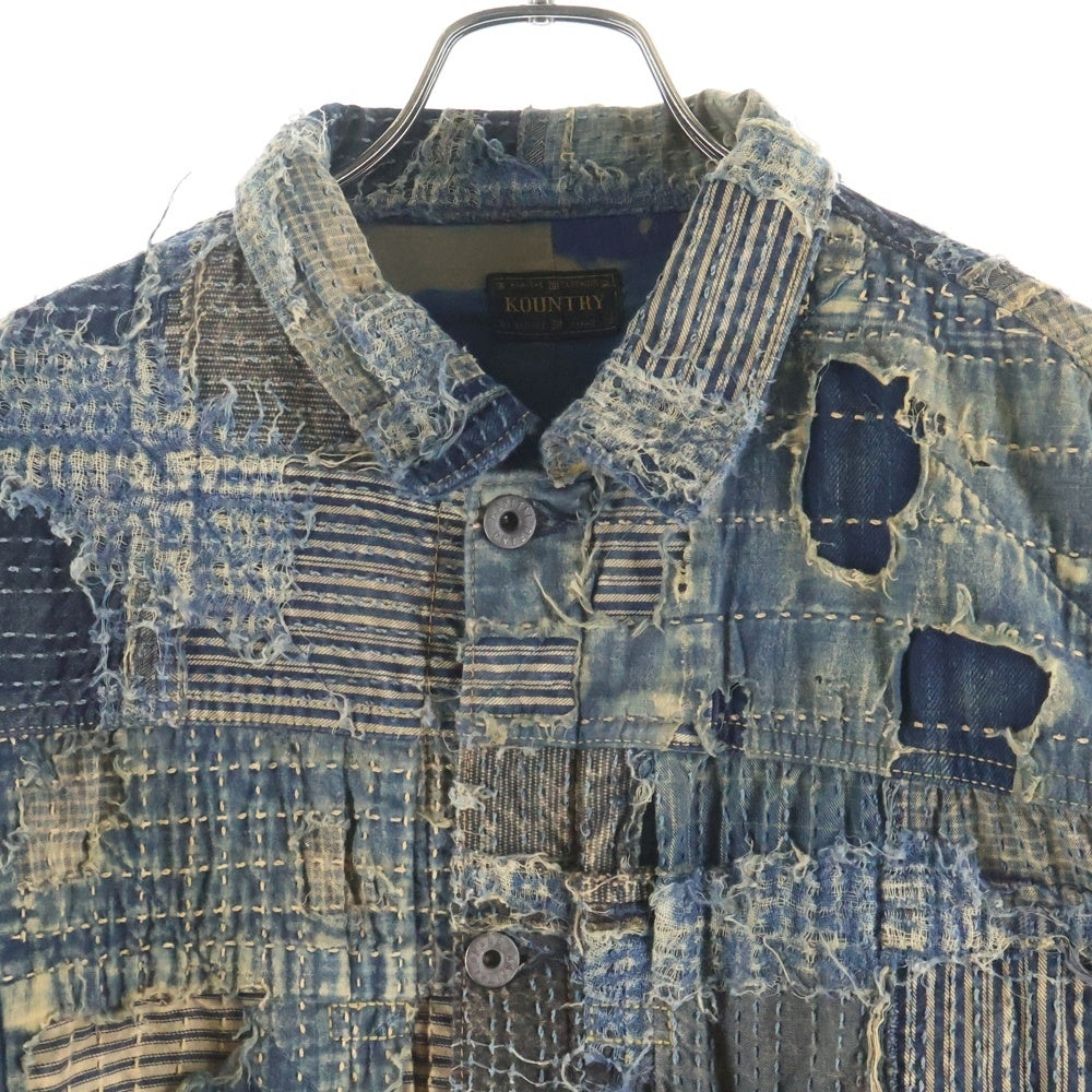 KAPITAL(キャピタル) BORO SPRING 1ST JACKET ボロスプリングファーストデニムジャケット インディゴ EK-1549LJ