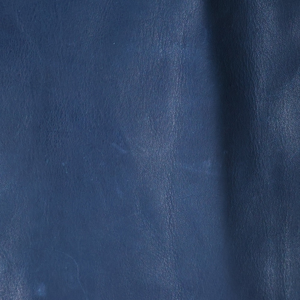 LOUNGE LIZARD(ラウンジリザード) ラムレザー ジップアップ ダブルライダースジャケット ブルー