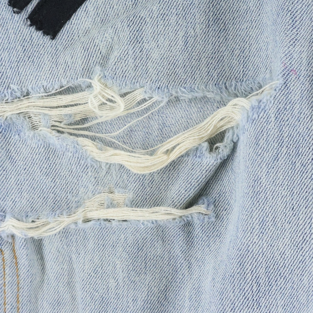 GALLERY DEPT.(ギャラリーデプト) Weapon World 5001 ダメージ加工 ジップ キーリング付きデニムパンツ インディゴ