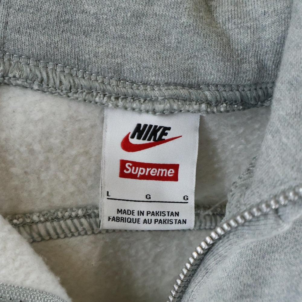 SUPREME(シュプリーム) 25SS ×NIKE Zip Up Hooded Sweatshirt ナイキ ジップアップ スウェットパーカー グレー