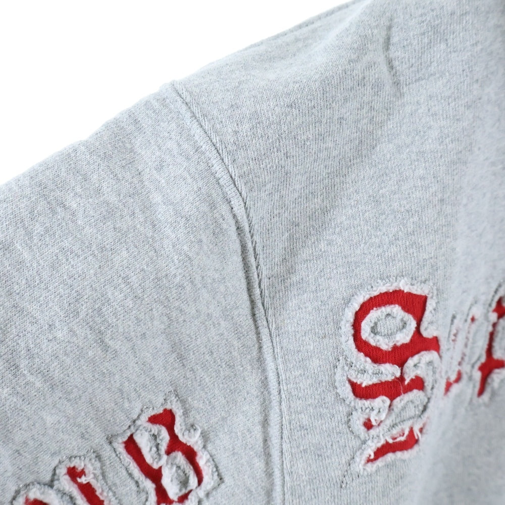 SUPREME(シュプリーム) Contrast Cutout Hooded Sweatshirt プルオーバー スウェットパーカー グレー