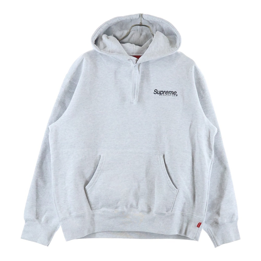 SUPREME(シュプリーム) Worldwide Hooded Sweatshirt プルオーバースウェットパーカー グレー