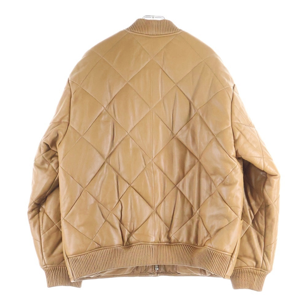 SUPREME(シュプリーム) 22AW Quilted Leather Work Jacket キルティング レザーワークジャケット ブラウン