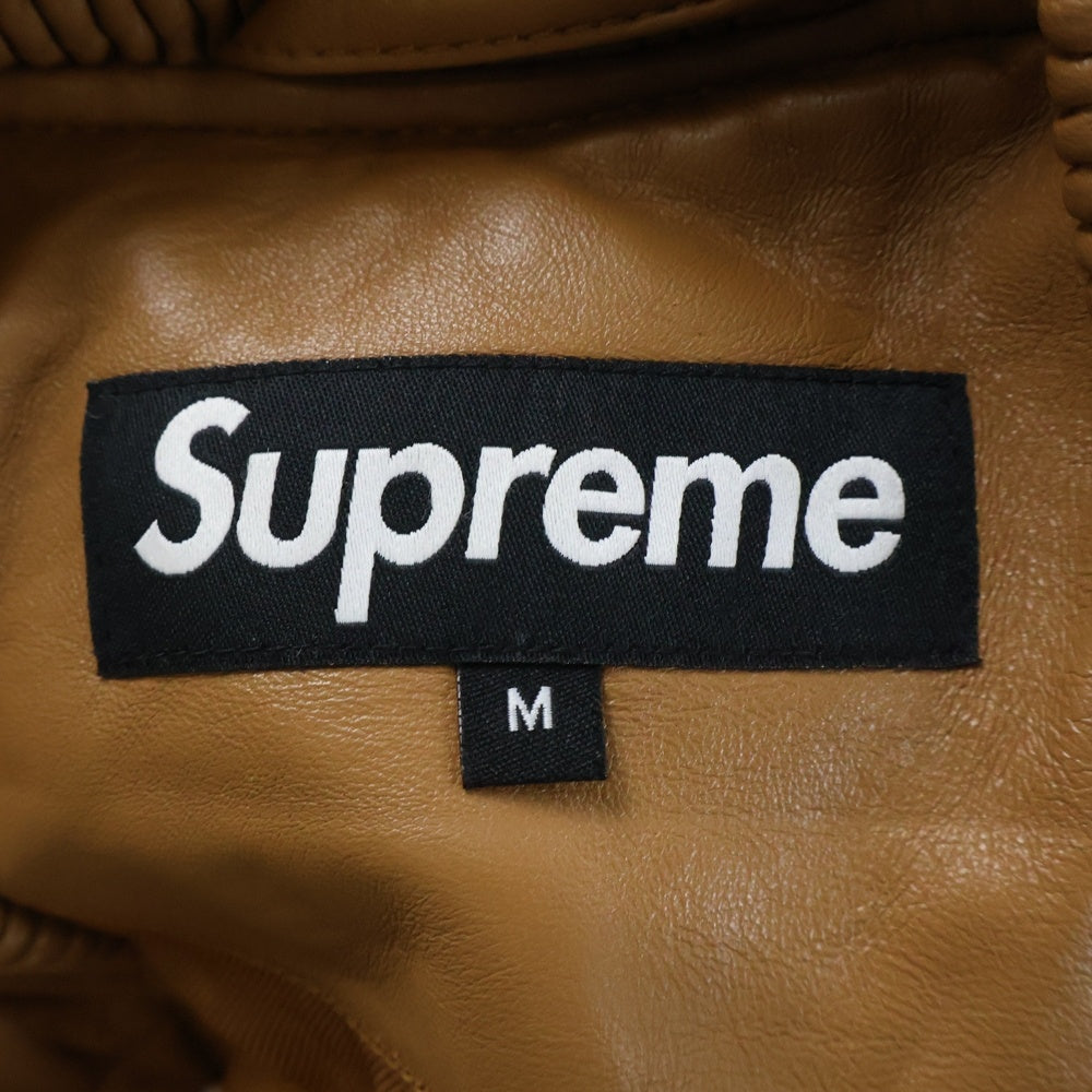 SUPREME(シュプリーム) 22AW Quilted Leather Work Jacket キルティング レザーワークジャケット ブラウン