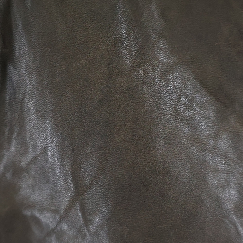 ISAMU KATAYAMA BACKLASH(イサムカタヤマバックラッシュ) カウレザー シングルライダースジャケット 製品染め ブラウン