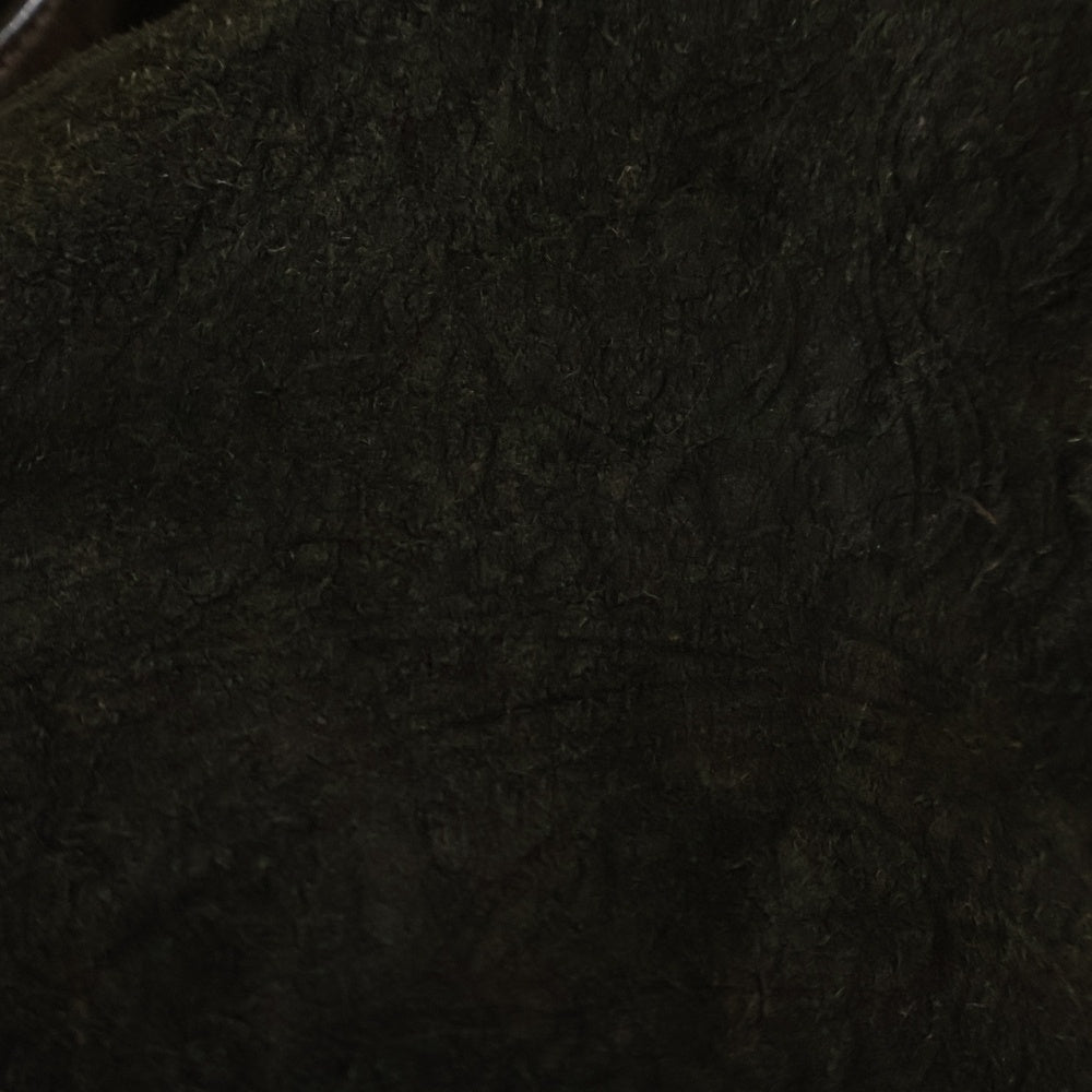 ISAMU KATAYAMA BACKLASH(イサムカタヤマバックラッシュ) ペイズリー総柄 カウレザーシャツジャケット ブラウン