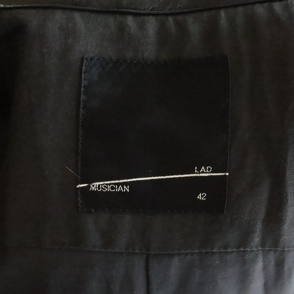 LAD MUSICIAN(ラッドミュージシャン) ホースレザー シングルライダースレザージャケット ブラック