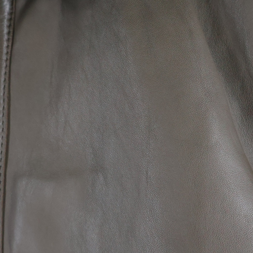 jun hashimoto(ジュンハシモト) NANO UNIVERSE 別注 THERMO LITE ラムレザー ラビットファー ジップアップ フライトレザージャケット グレー