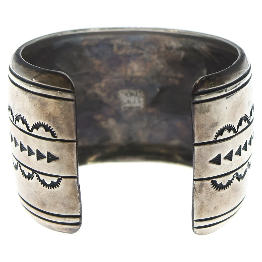 INDIAN JEWELRY(インディアンジュエリー) THOMAS SINGER NAVAJO SILVER CUFF BRACELET ナバホ トーマス シンガー カフ ブレスレット シルバー