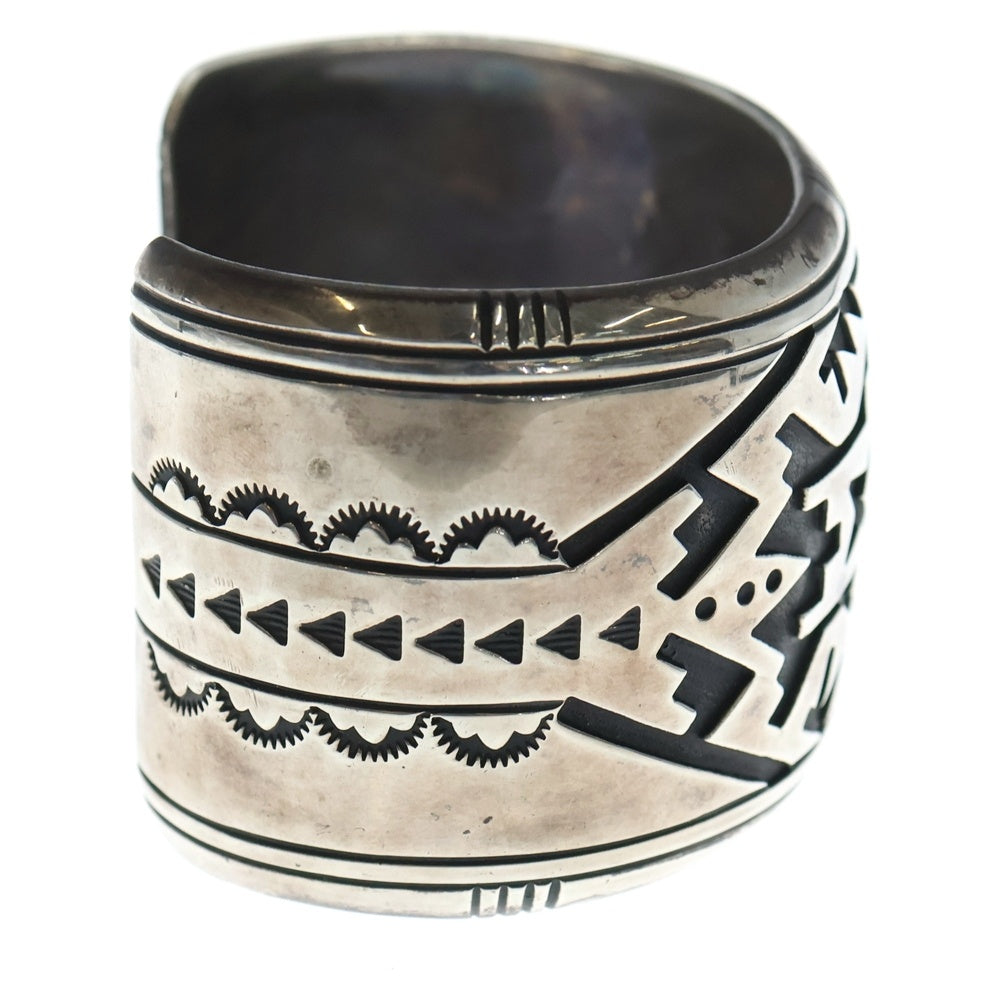 INDIAN JEWELRY(インディアンジュエリー) THOMAS SINGER NAVAJO SILVER CUFF BRACELET ナバホ トーマス シンガー カフ ブレスレット シルバー