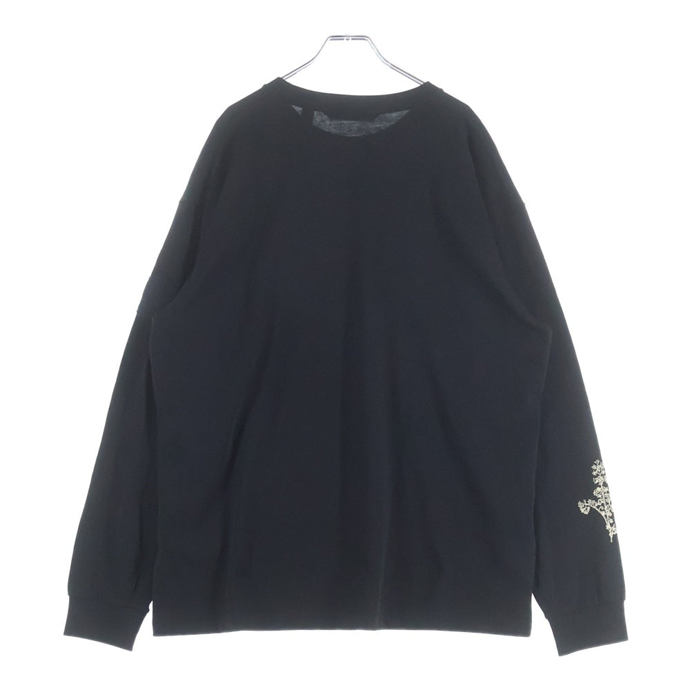 MONCLER GENIUS(モンクレール ジーニアス) 21SS ロゴパッチ付き フロントプリント 長袖Tシャツ ブラック G10928D70710