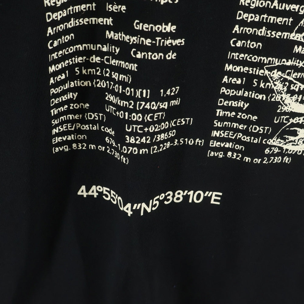 MONCLER GENIUS(モンクレール ジーニアス) 21SS ロゴパッチ付き フロントプリント 長袖Tシャツ ブラック G10928D70710
