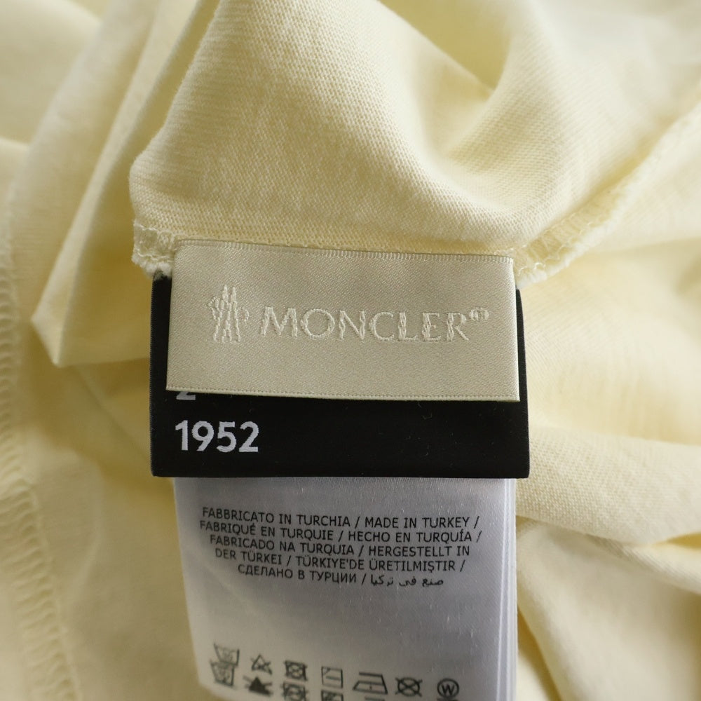 MONCLER GENIUS(モンクレール ジーニアス) 21SS ロゴパッチ付き フロントプリント 半袖Tシャツ アイボリー G10928C73410