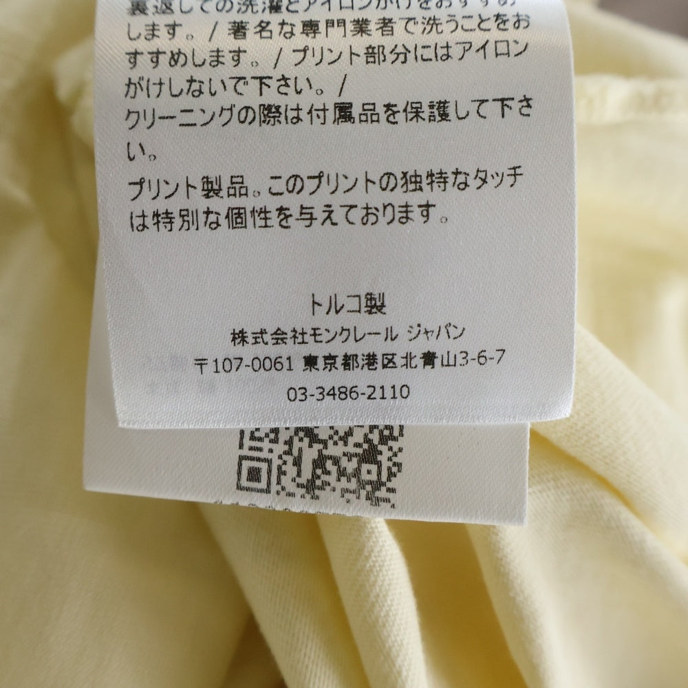 MONCLER GENIUS(モンクレール ジーニアス) 21SS ロゴパッチ付き フロントプリント 半袖Tシャツ アイボリー G10928C73410