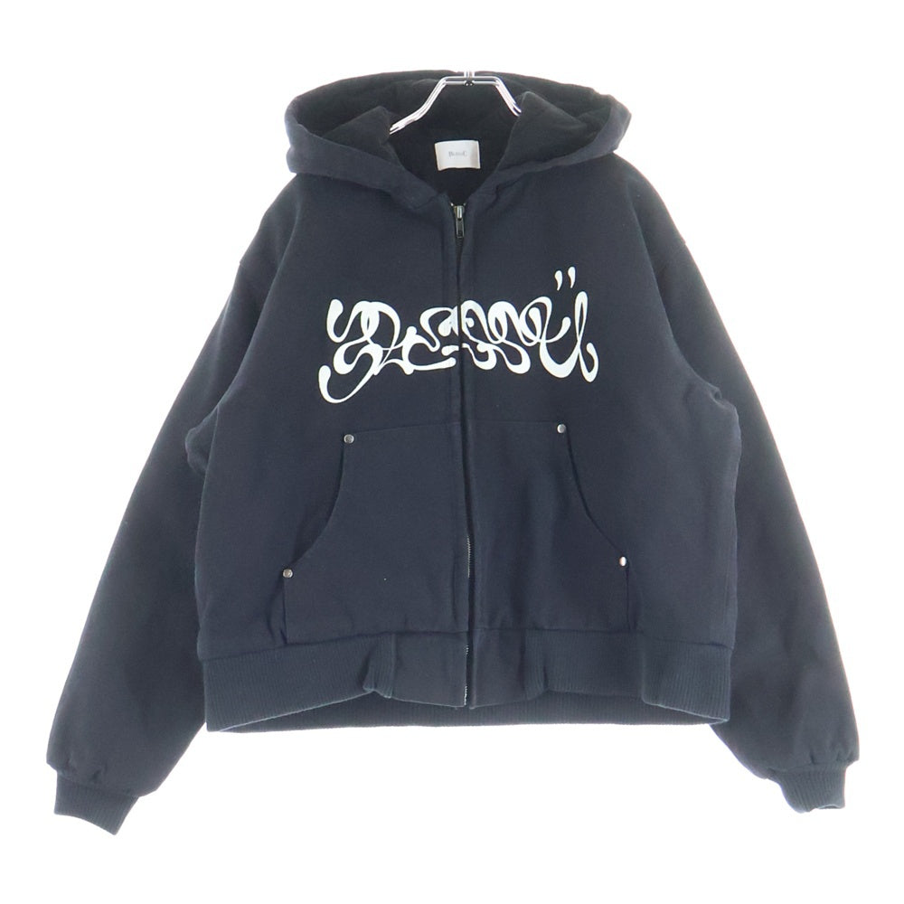 BLESS U(ブレスユー) ジップアップ フードダックジャケット ブラック