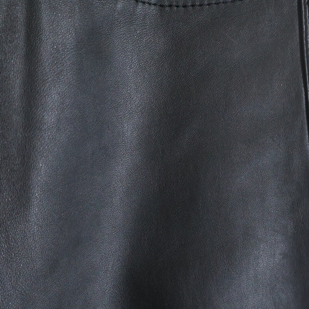 FULLCOUNT(フルカウント) 5 Pocket Zip fly Leather Pants 5ポケットジップフライレザーパンツ レザーストレートパンツ ブラック