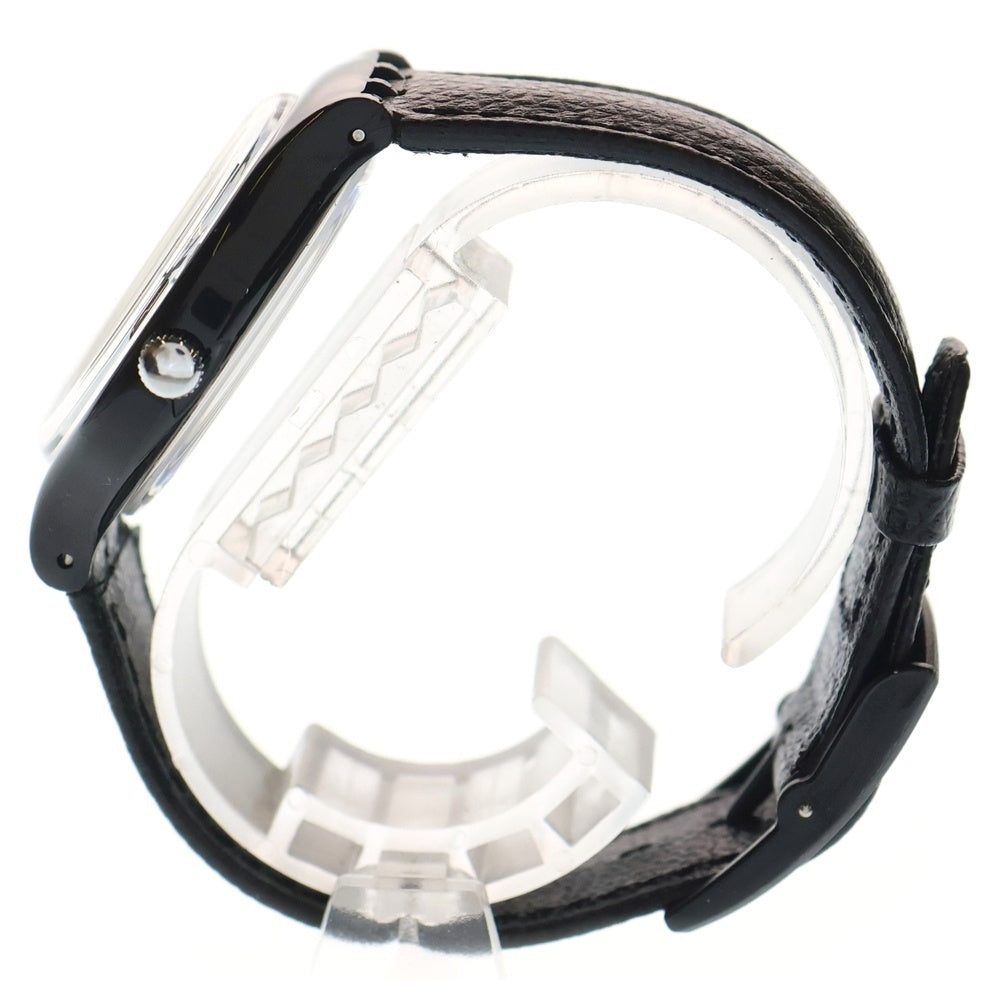 SWATCH(スウォッチ) Black Motion Automatic Watch ブラックモーションオートマチック レザーバンド自動巻き腕時計 ブラック