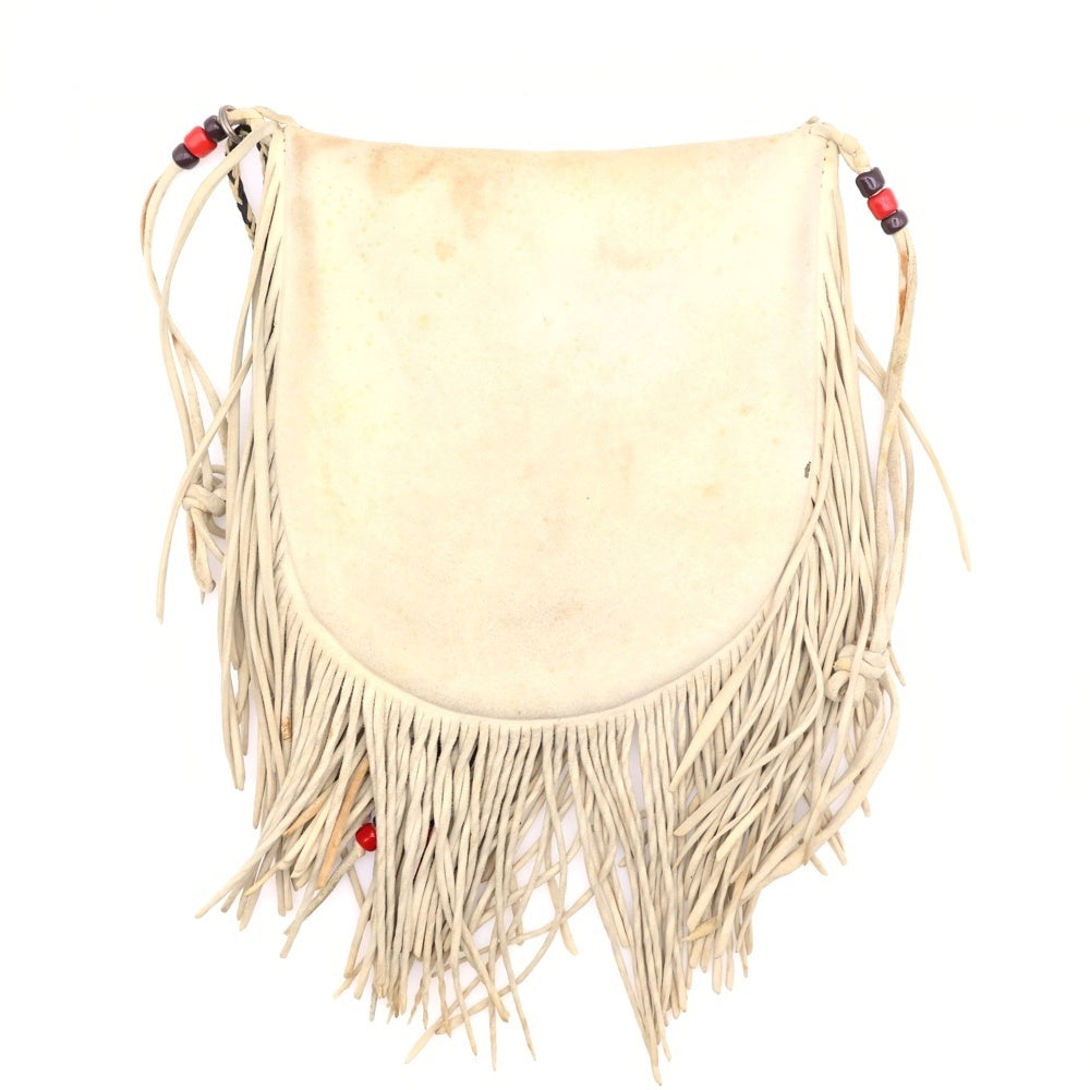 THE BINGO BROTHERS(ザ ビンゴブラザーズ) コンチョ ビーズ付き レザーメディスンバッグ アイボリー