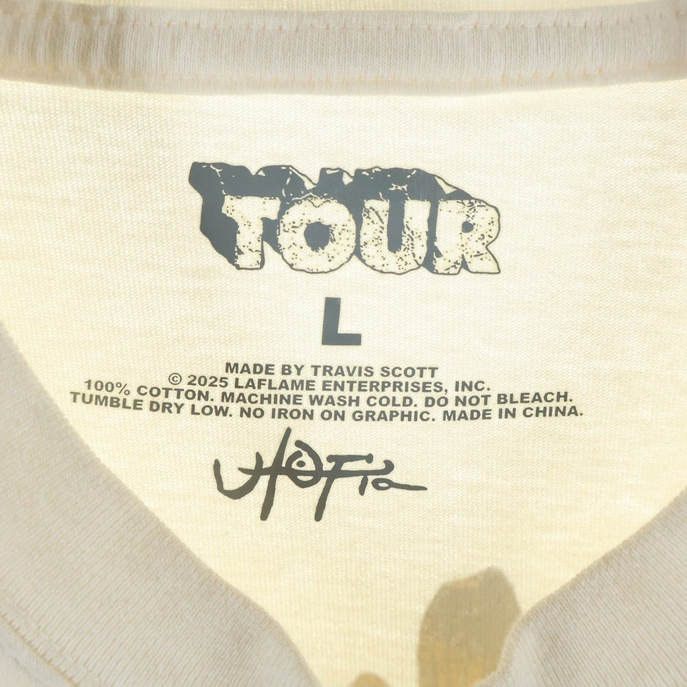 NO BRAND(ノーブランド) CIRCUS MAXIMUS 2025 トラヴィススコット ライブツアーTシャツ ベアプリント ブラウン