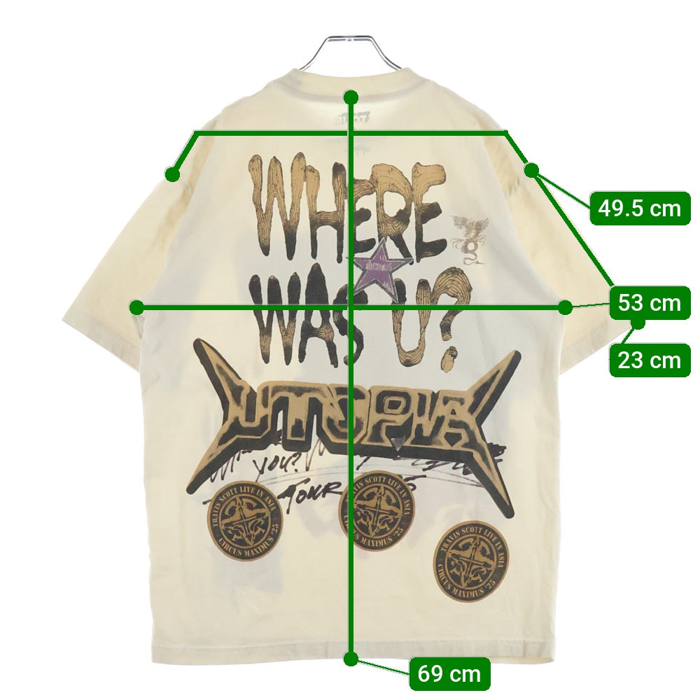 NO BRAND(ノーブランド) CIRCUS MAXIMUS 2025 トラヴィススコット ライブツアーTシャツ ベアプリント ブラウン