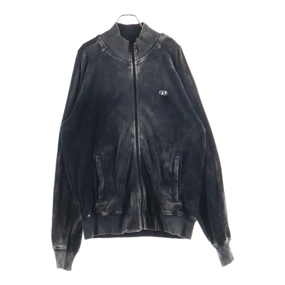 DIESEL(ディーゼル) 23AW S-RABAND ベロア ジップアップ トラックジャケット ブラック A11289