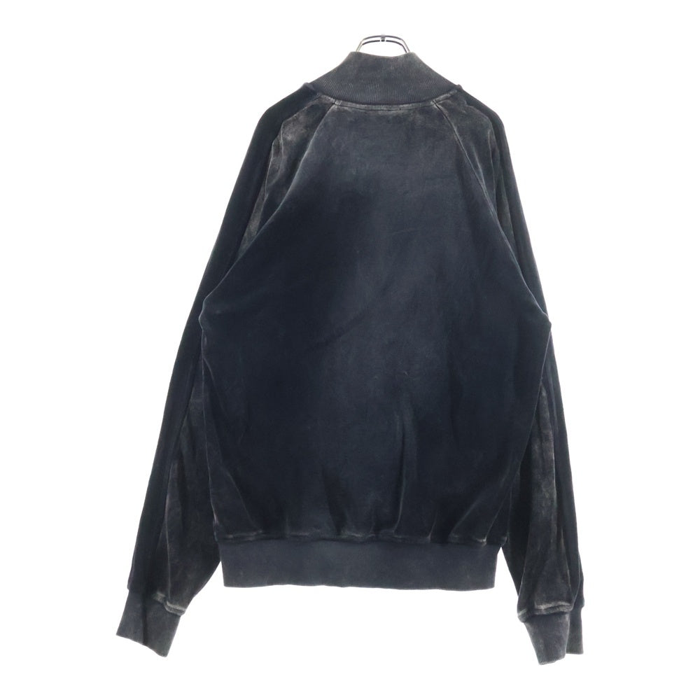 DIESEL(ディーゼル) 23AW S-RABAND ベロア ジップアップ トラックジャケット ブラック A11289