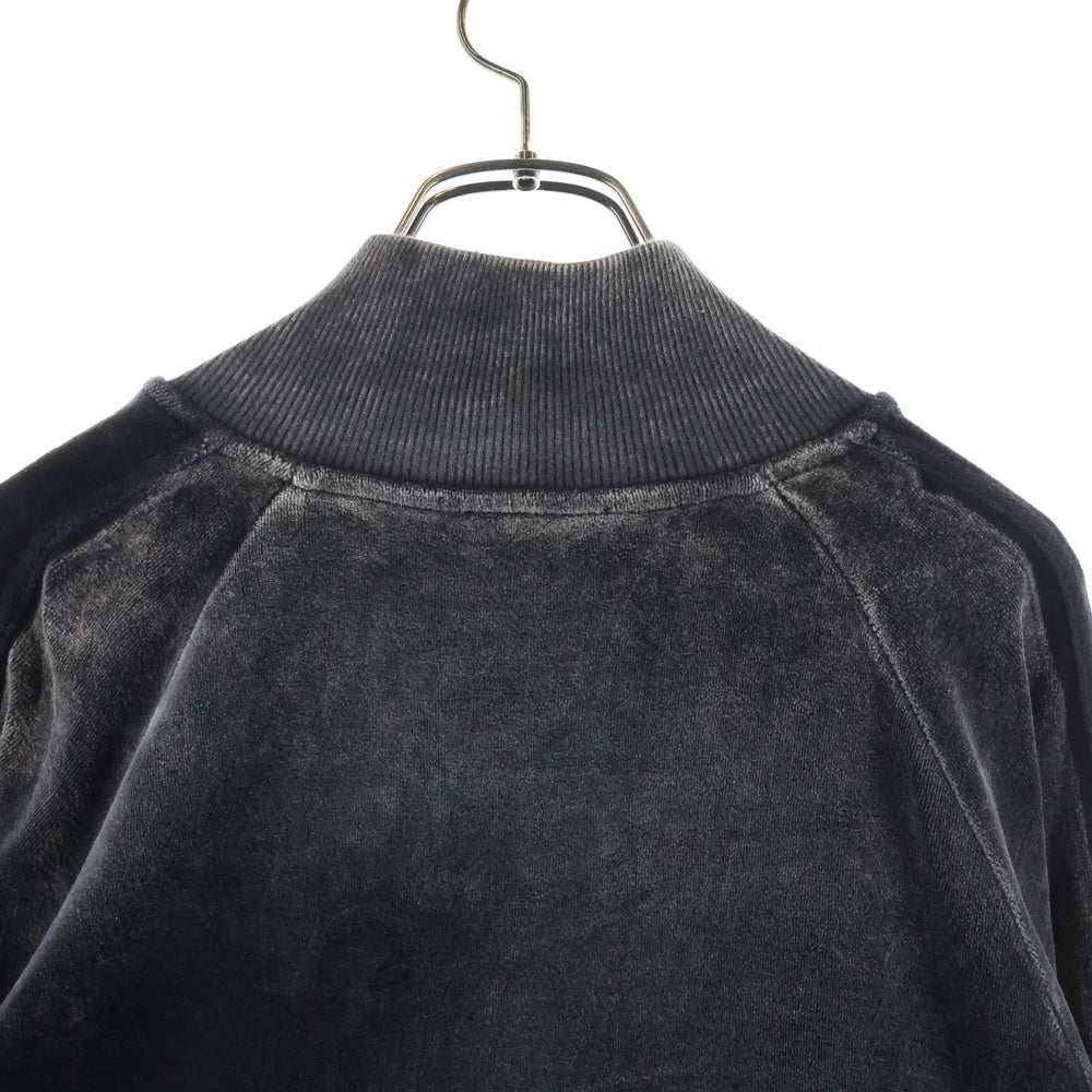 DIESEL(ディーゼル) 23AW S-RABAND ベロア ジップアップ トラックジャケット ブラック A11289